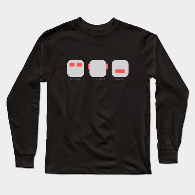 Three wise monkeys Long Sleeve T-Shirt by Warp9